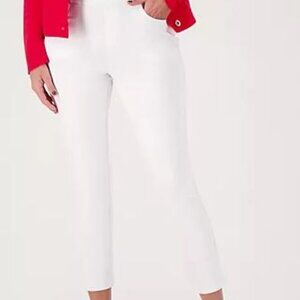 Belle by Kim Gravel Petite Ponte 5 Pocket Slim Cropped Pants